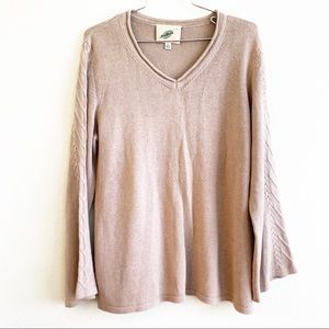 NURTURE casual sweater long sleeve L v-neck top